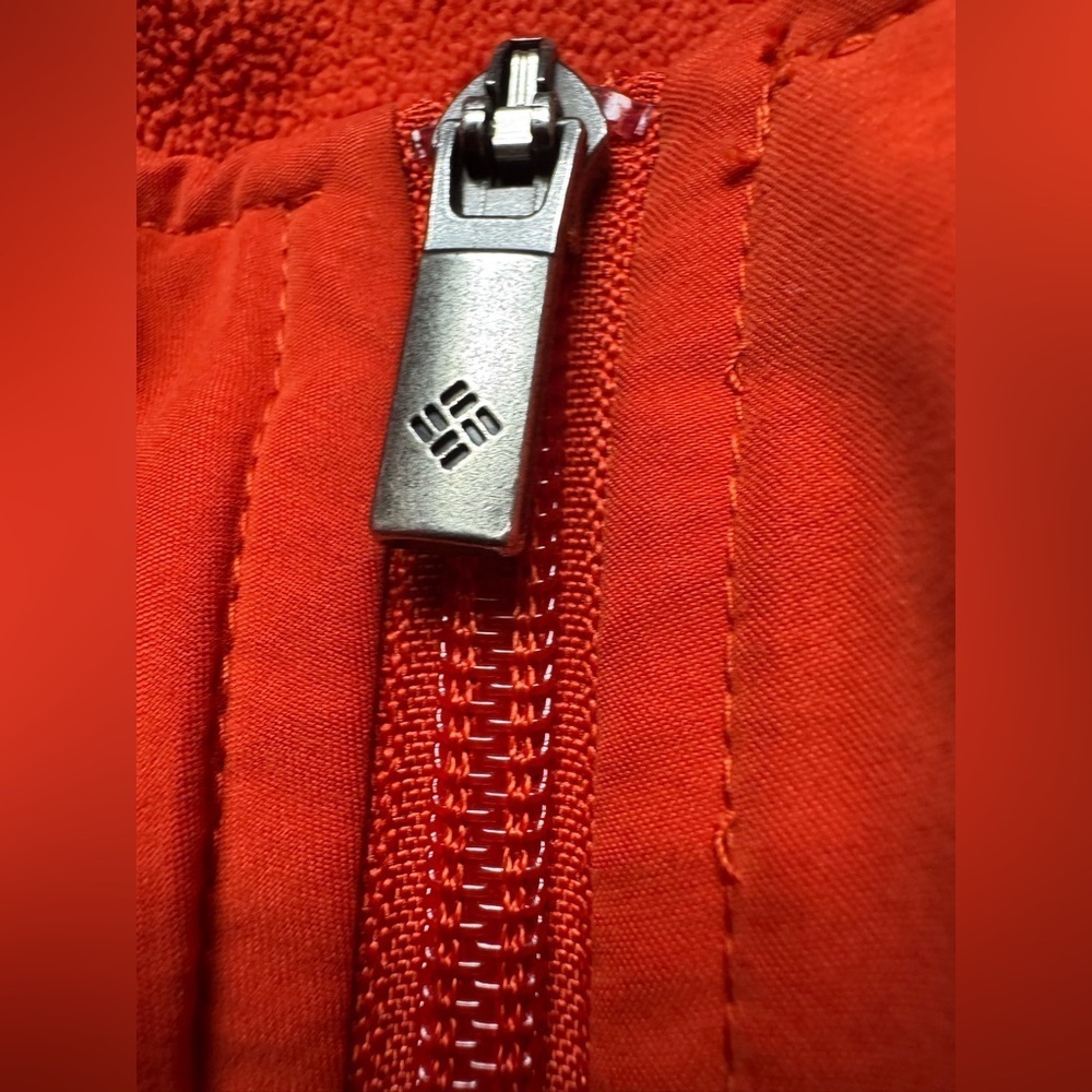 Columbia Vest Orange Sleeveless Zip Fleece Lightweight - Picture 4 of 10